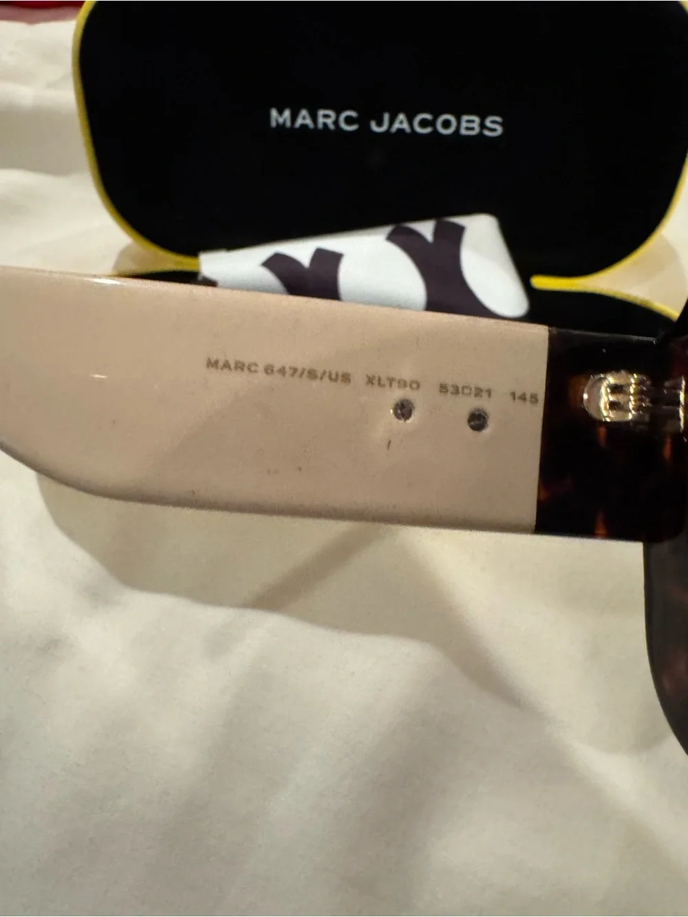 Marc Jacobs Black Oversized Square Sunglasses with Dark Lenses